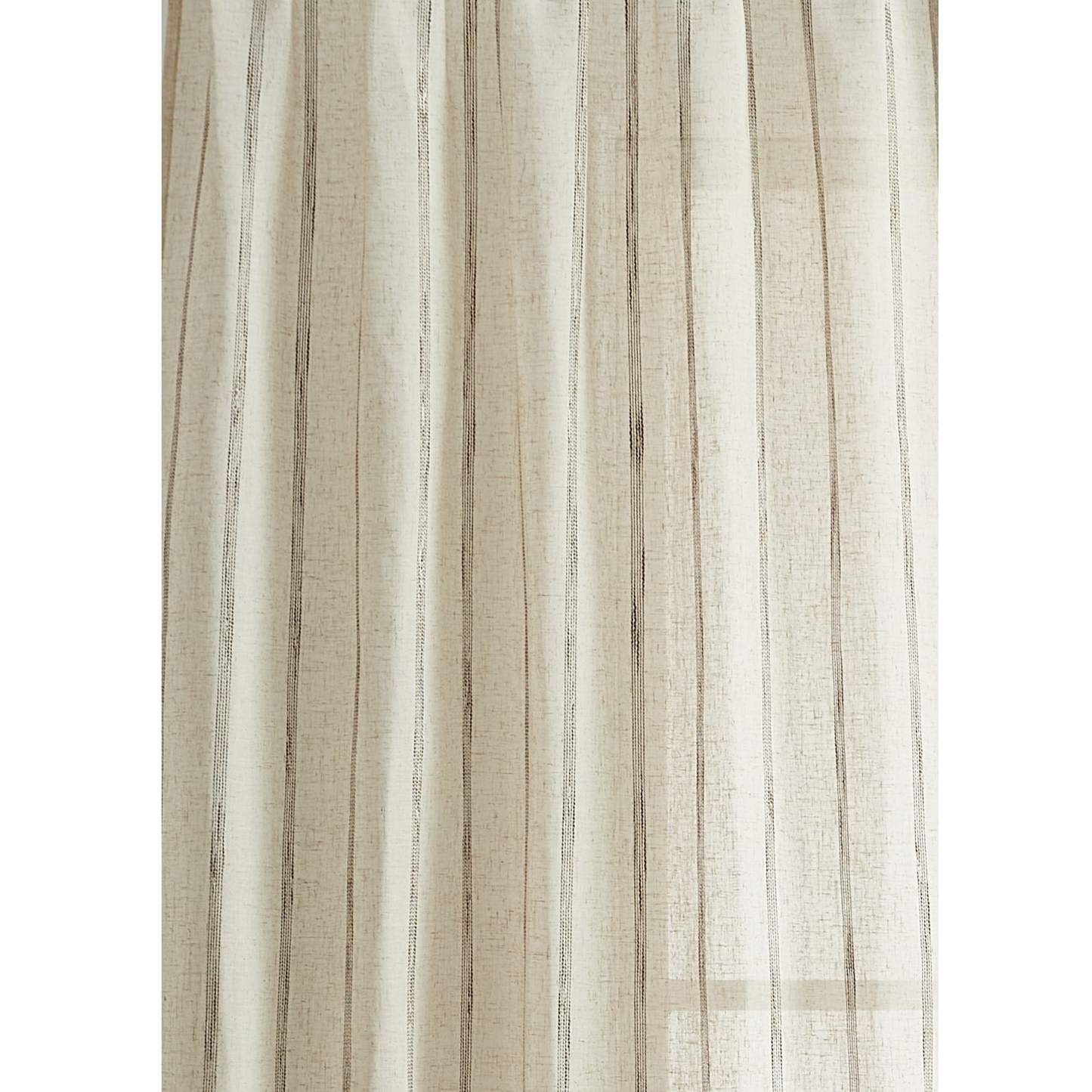 Linen Blend Stripe Window Curtain, 2 Panels 38" width x 96/108" length