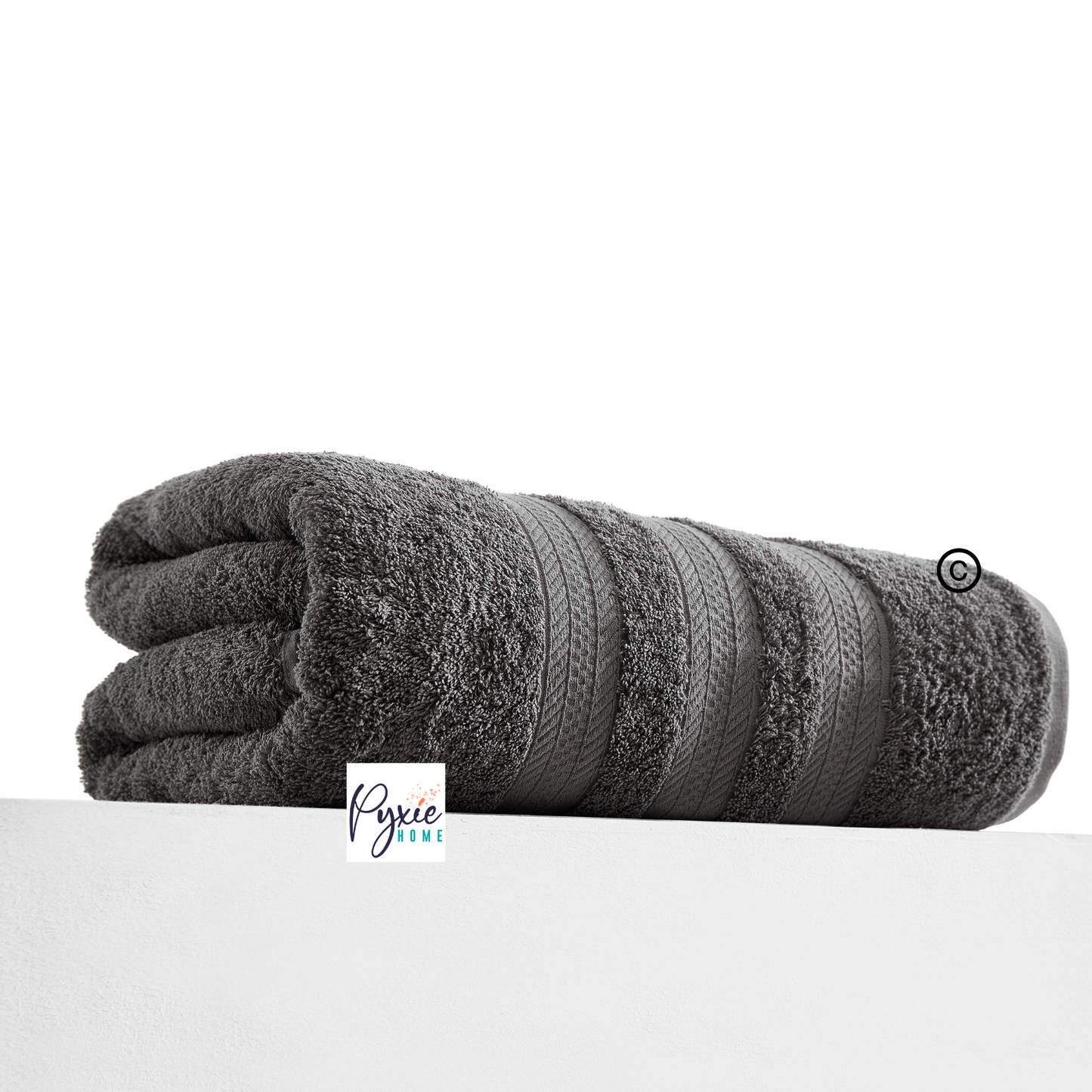 Extra Large Bath Towel - Oversized Ultra Bath Sheet - 100% Cotton - CHARCOAL COLOR