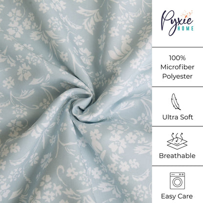 Shabby Chic Floral and Polka Dot Ruffle Sheet Set