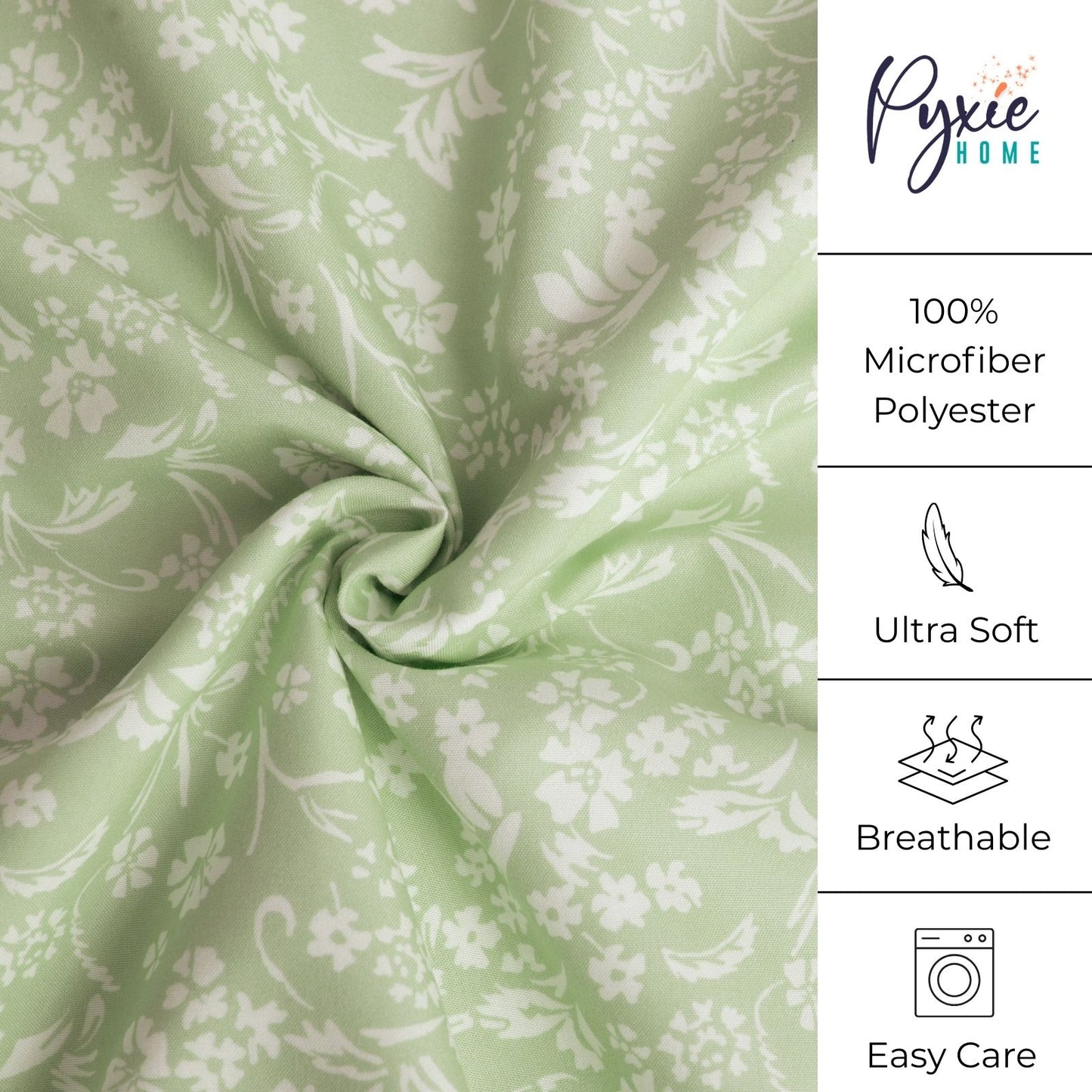 Shabby Chic Floral and Polka Dot Ruffle Sheet Set