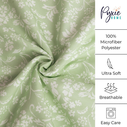 Shabby Chic Floral and Polka Dot Ruffle Sheet Set