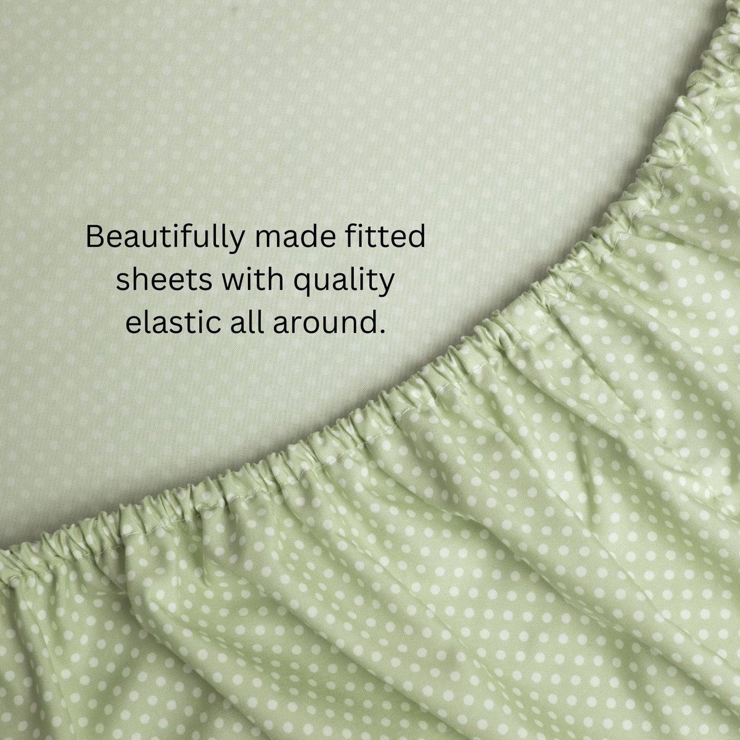 Shabby Chic Floral and Polka Dot Ruffle Sheet Set