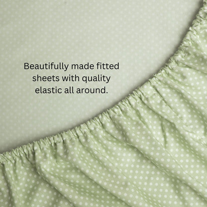 Shabby Chic Floral and Polka Dot Ruffle Sheet Set