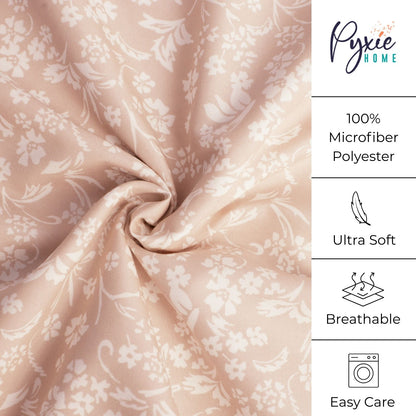 Shabby Chic Floral and Polka Dot Ruffle Sheet Set