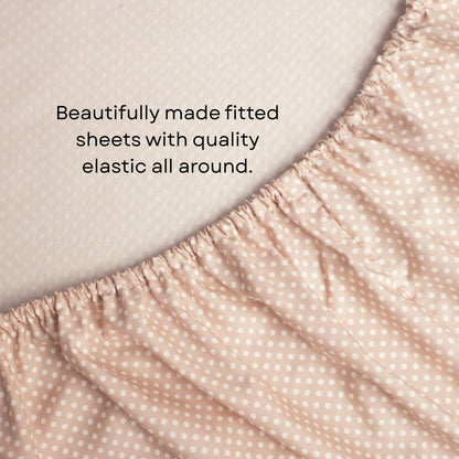 Shabby Chic Floral and Polka Dot Ruffle Sheet Set