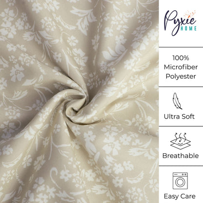 Shabby Chic Floral and Polka Dot Ruffle Sheet Set