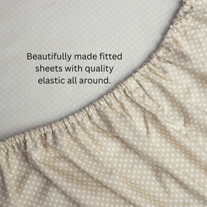 Shabby Chic Floral and Polka Dot Ruffle Sheet Set