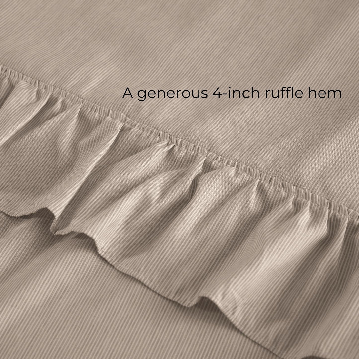 Shabby Chic Classic Pinstripe Ruffle Sheet Set