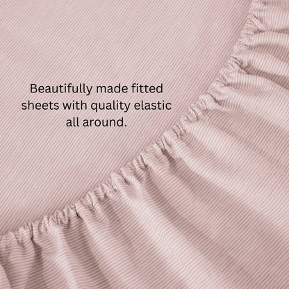 Shabby Chic Classic Pinstripe Ruffle Sheet Set