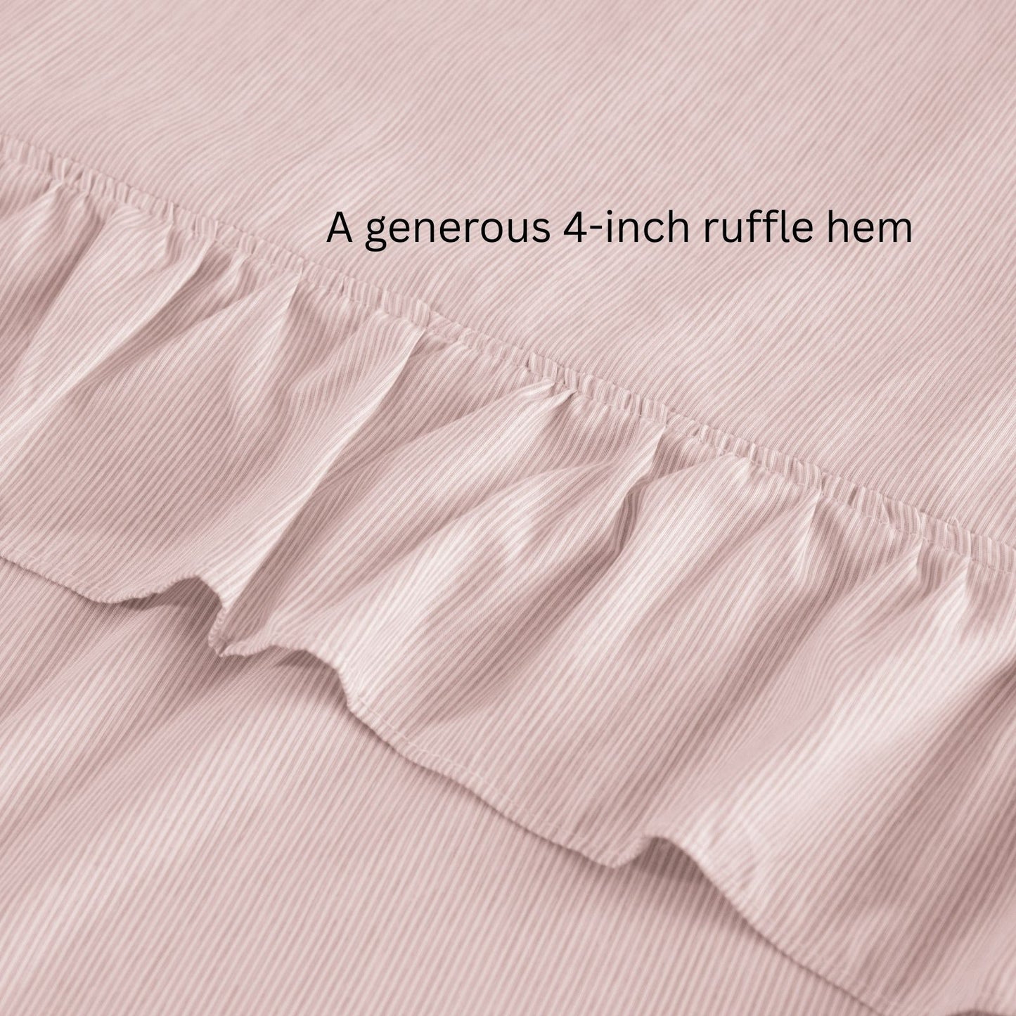Shabby Chic Classic Pinstripe Ruffle Sheet Set