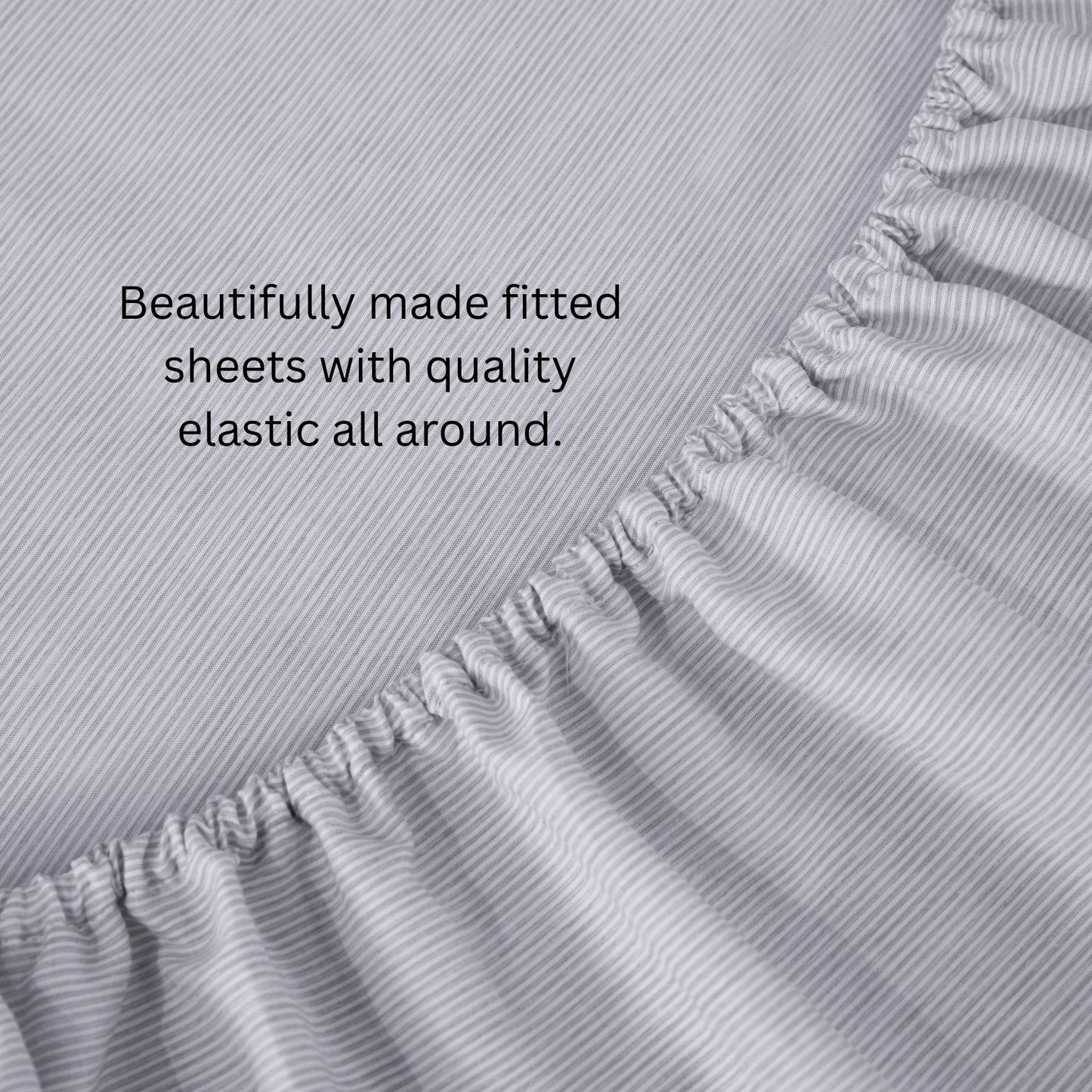Shabby Chic Classic Pinstripe Ruffle Sheet Set