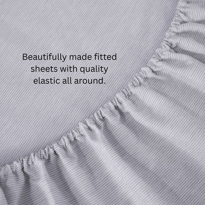 Shabby Chic Classic Pinstripe Ruffle Sheet Set