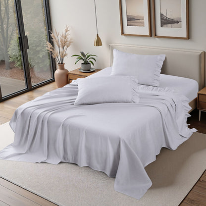 Shabby Chic Classic Pinstripe Ruffle Sheet Set