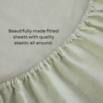 Shabby Chic Classic Pinstripe Ruffle Sheet Set