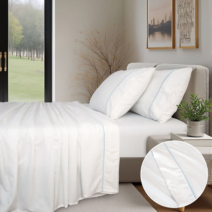 Modern Bubble Dot Embroidery Sheet Set