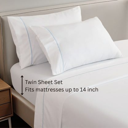 Modern Bubble Dot Embroidery Sheet Set