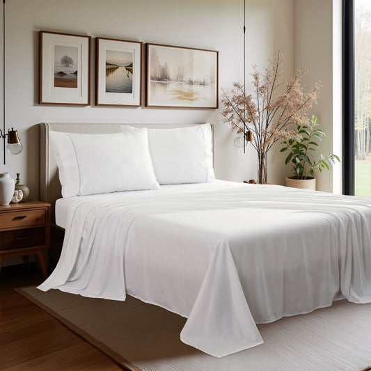 Modern Bubble Dot Embroidery Sheet Set