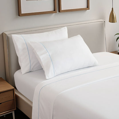 Modern Bubble Dot Embroidery Sheet Set