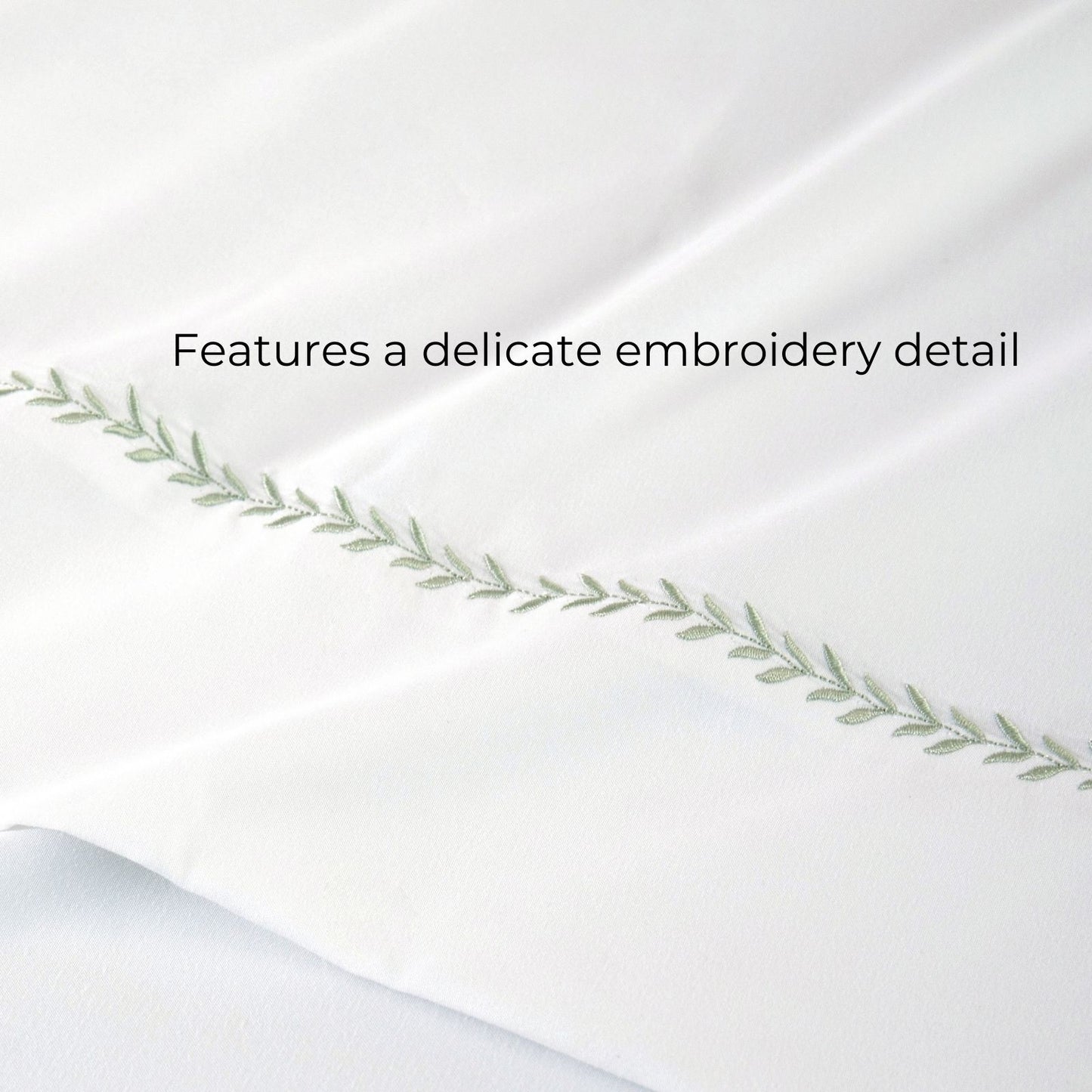 Cottage Leaf Embroidery Sheet Set