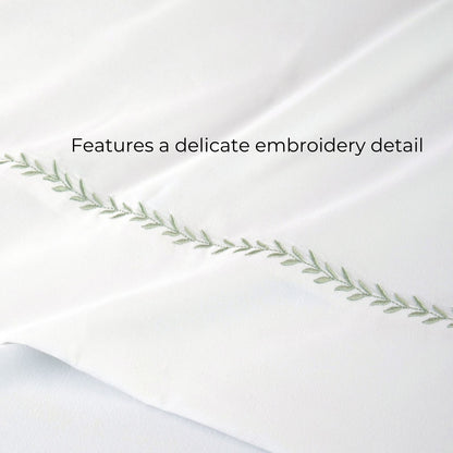 Cottage Leaf Embroidery Sheet Set