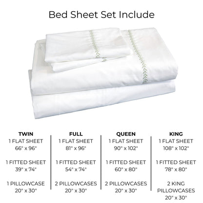 Cottage Leaf Embroidery Sheet Set