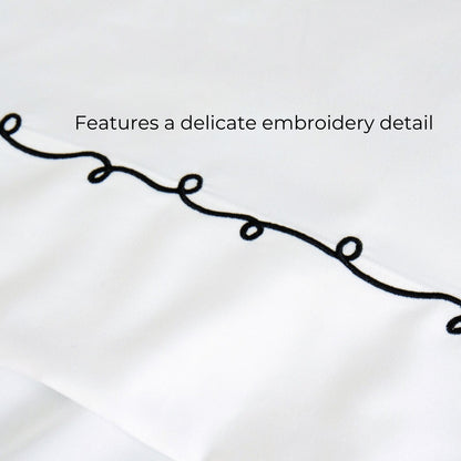 Modern Swirl Embroidery Sheet Set