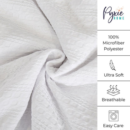 Classic Waffle Stripe Weave Duvet Set