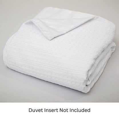 Classic Waffle Stripe Weave Duvet Set