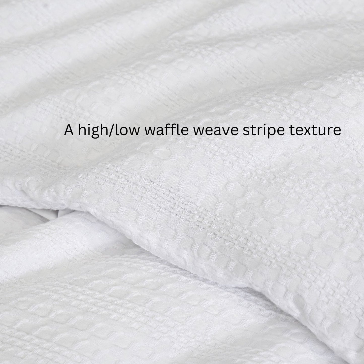 Classic Waffle Stripe Weave Duvet Set