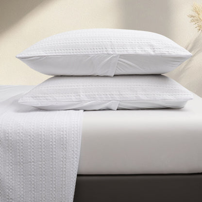 Classic Waffle Stripe Weave Duvet Set