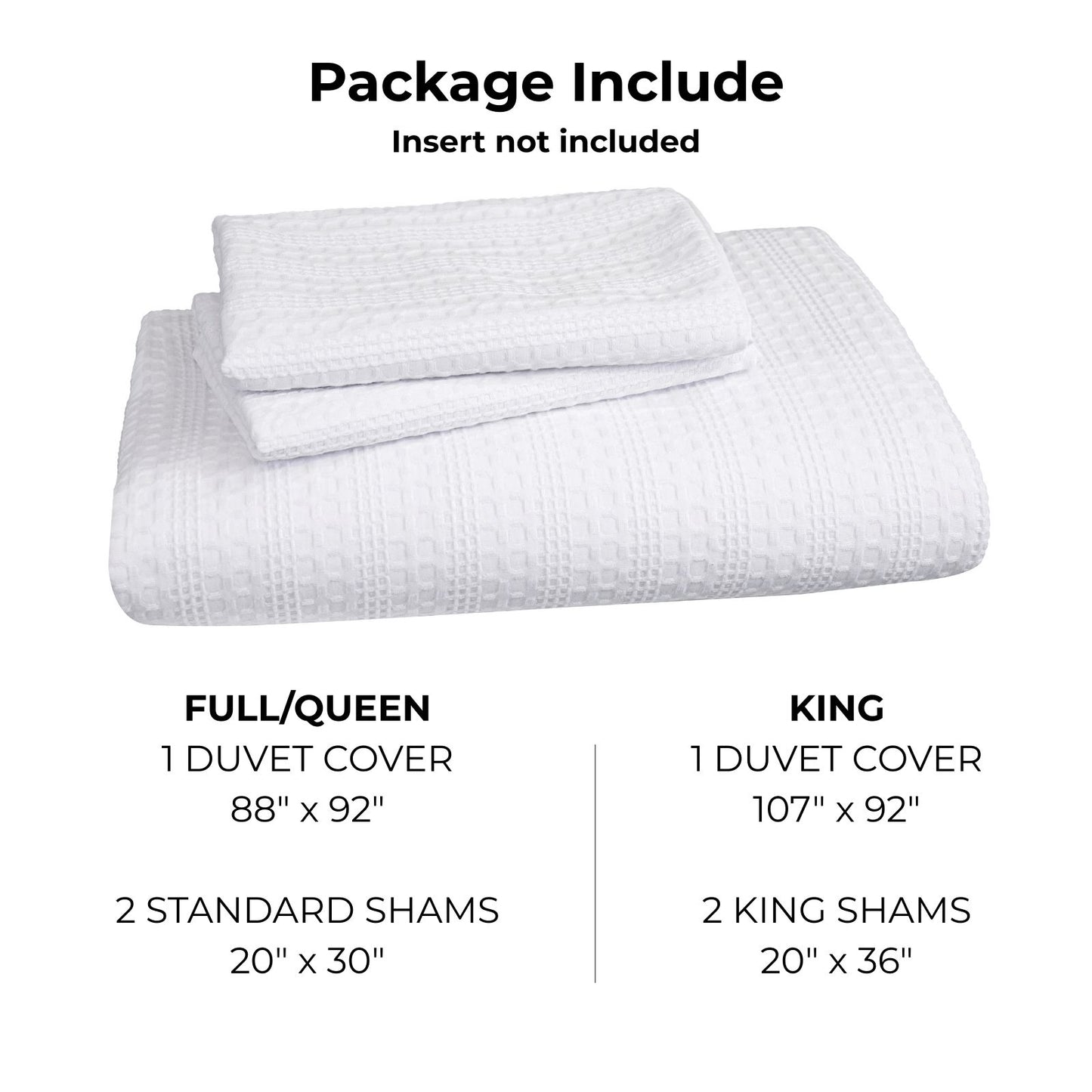 Classic Waffle Stripe Weave Duvet Set