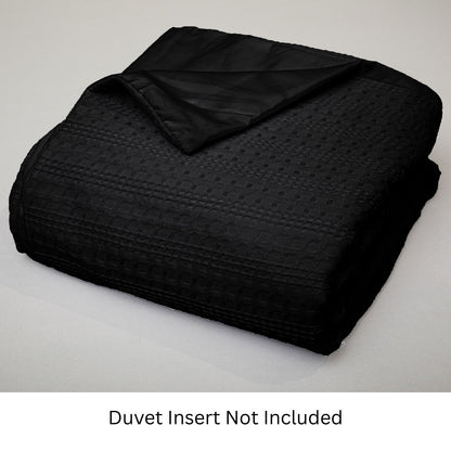 Classic Waffle Stripe Weave Duvet Set