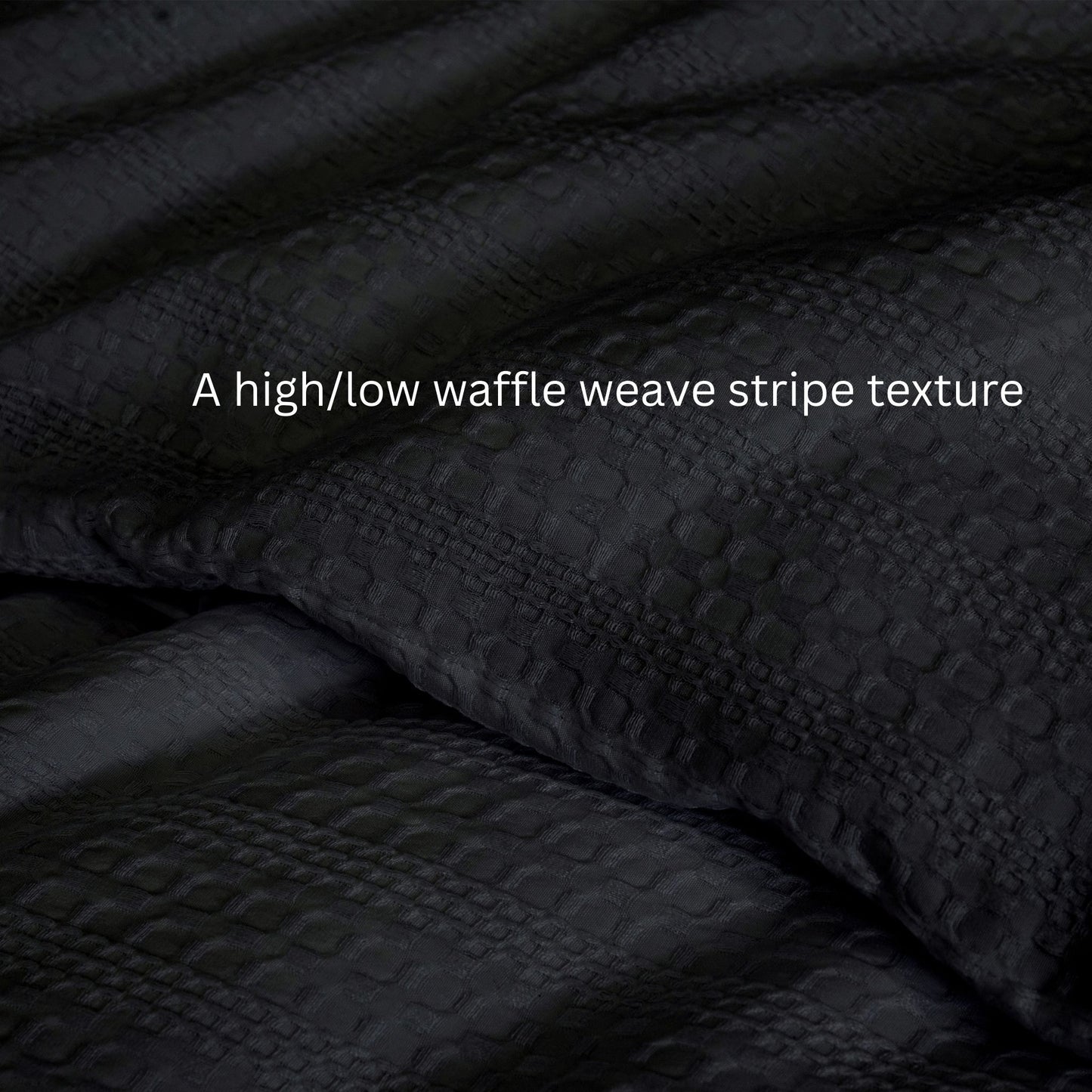 Classic Waffle Stripe Weave Duvet Set