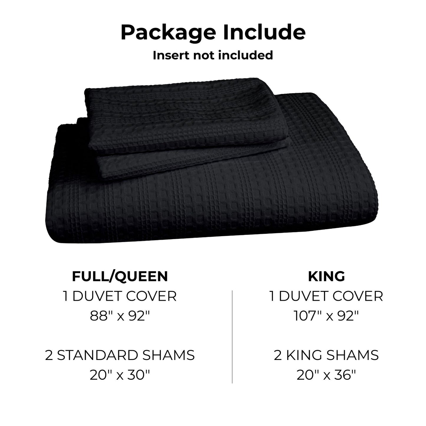 Classic Waffle Stripe Weave Duvet Set