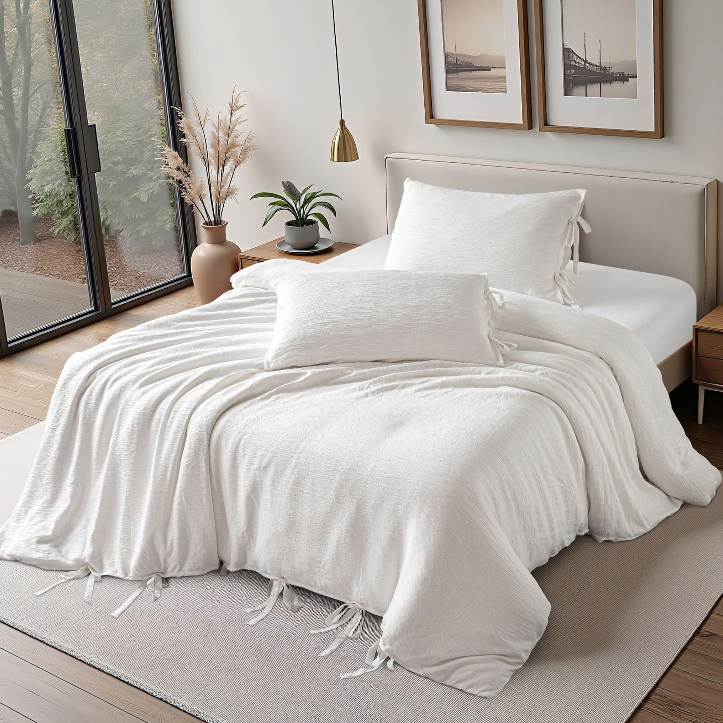 Fashionable Textured Gauze Duvet Set