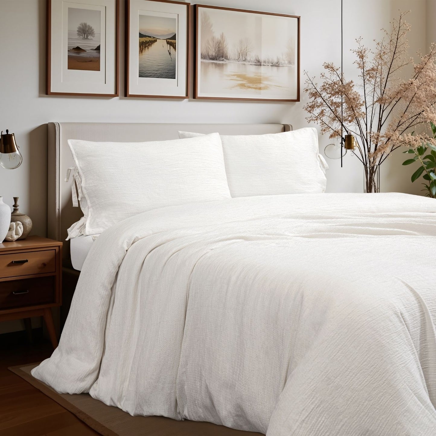 Fashionable Textured Gauze Duvet Set