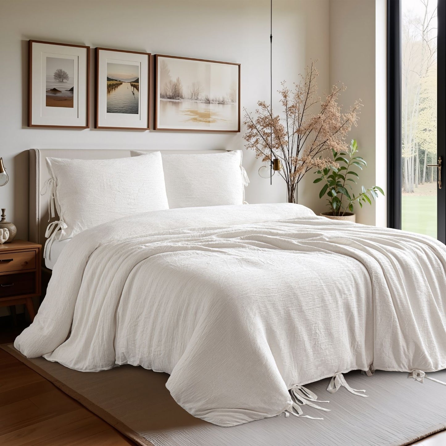 Fashionable Textured Gauze Duvet Set