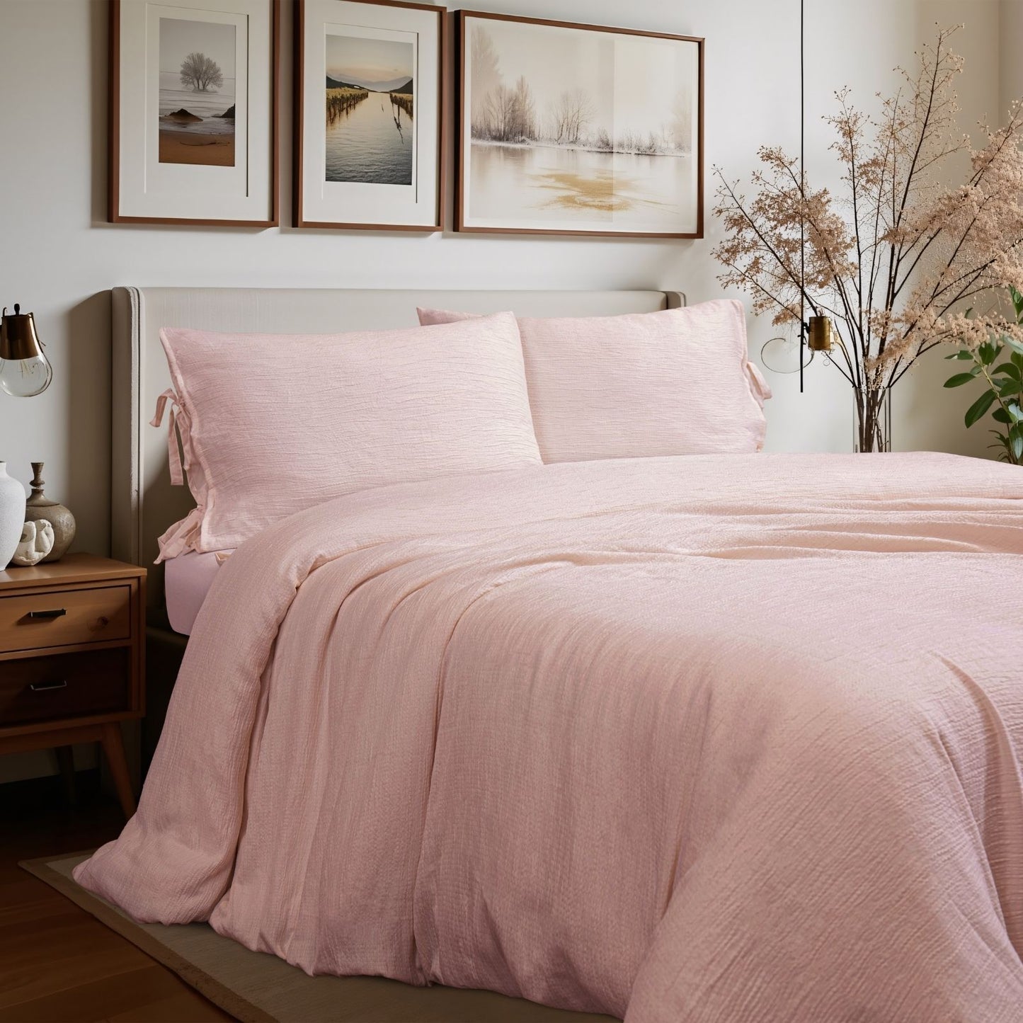 Fashionable Textured Gauze Duvet Set