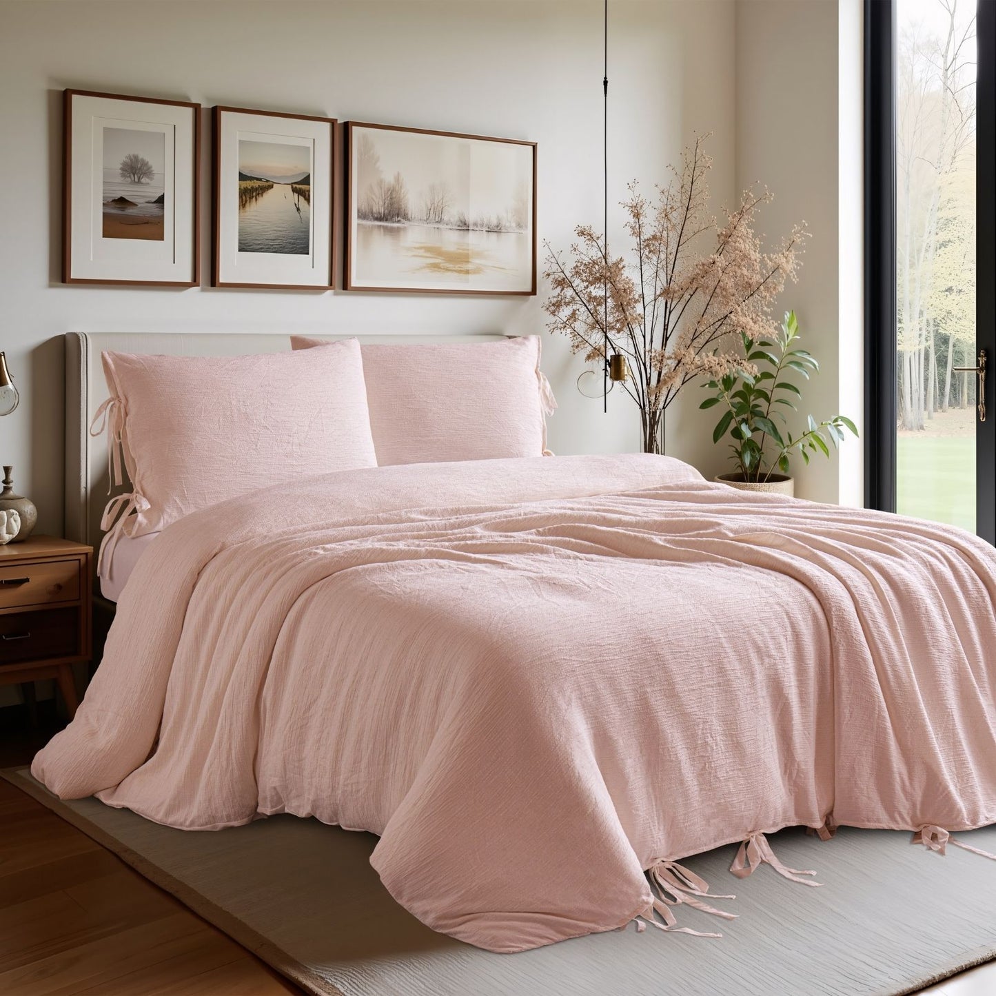 Fashionable Textured Gauze Duvet Set