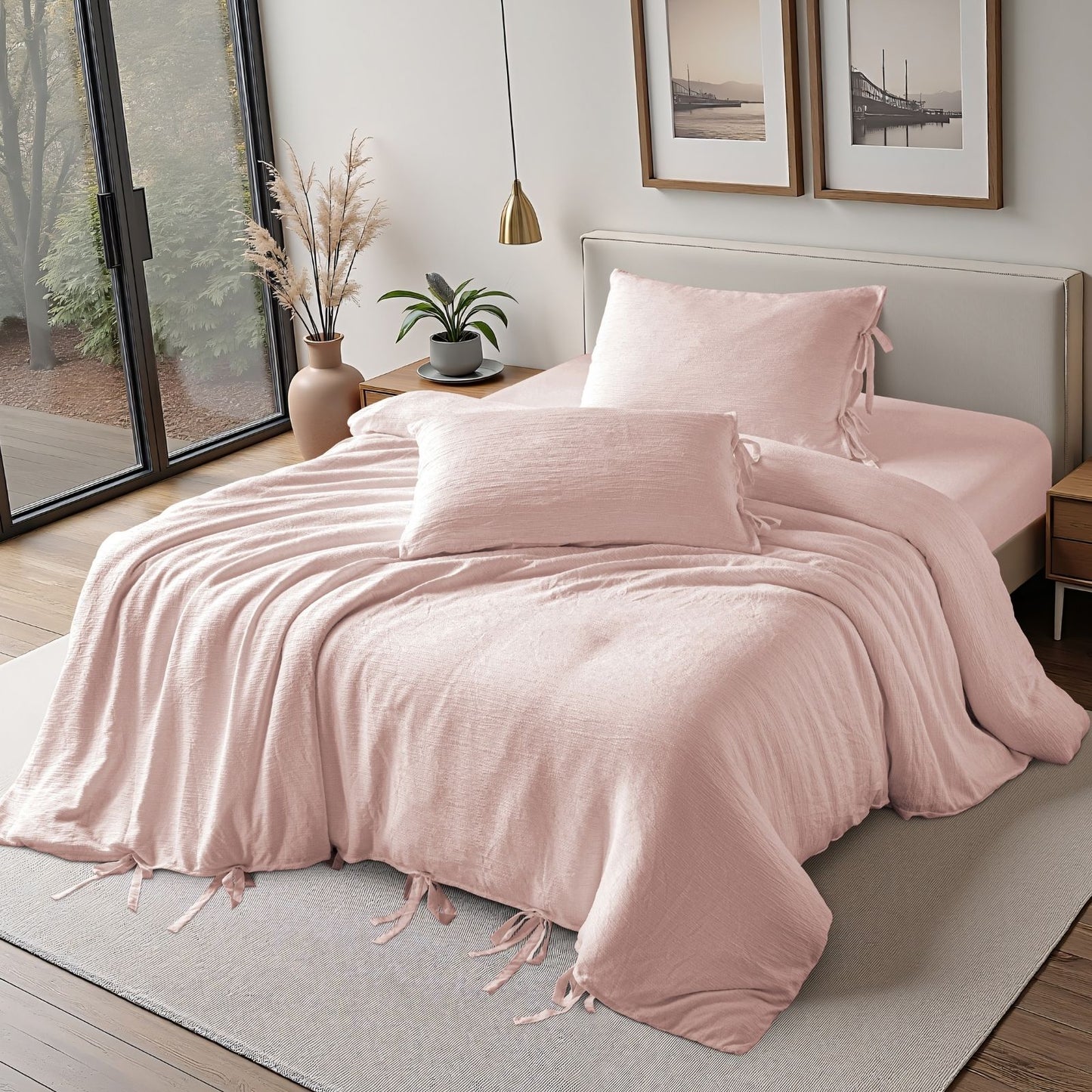 Fashionable Textured Gauze Duvet Set