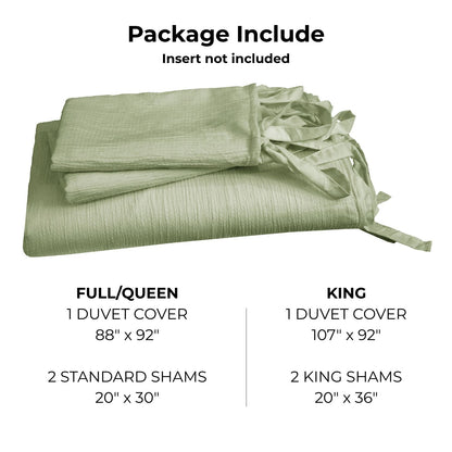 Fashionable Textured Gauze Duvet Set