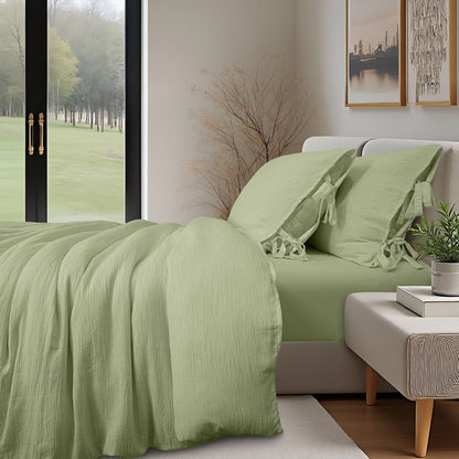 Fashionable Textured Gauze Duvet Set