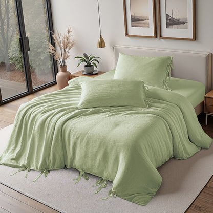 Fashionable Textured Gauze Duvet Set