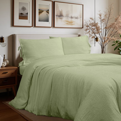 Fashionable Textured Gauze Duvet Set