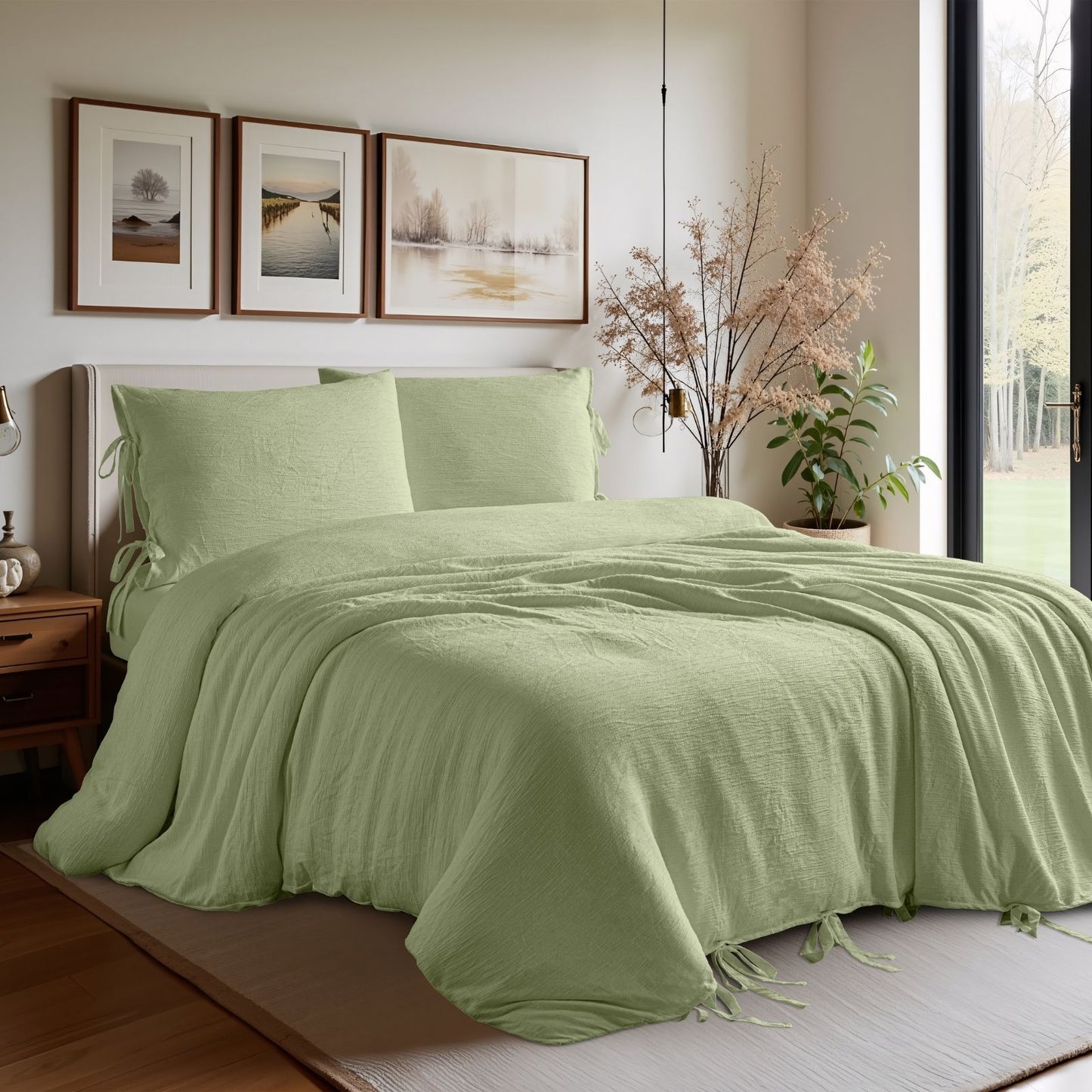 Fashionable Textured Gauze Duvet Set
