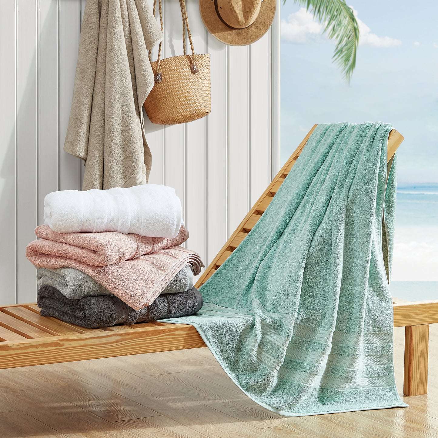 Inyahome Extra Large 90x180cm 40x80cm Bath Towels Bathroom Set Cotton Bath  Sheet Luxury Hotel Spa Towels For Home Beach Towels