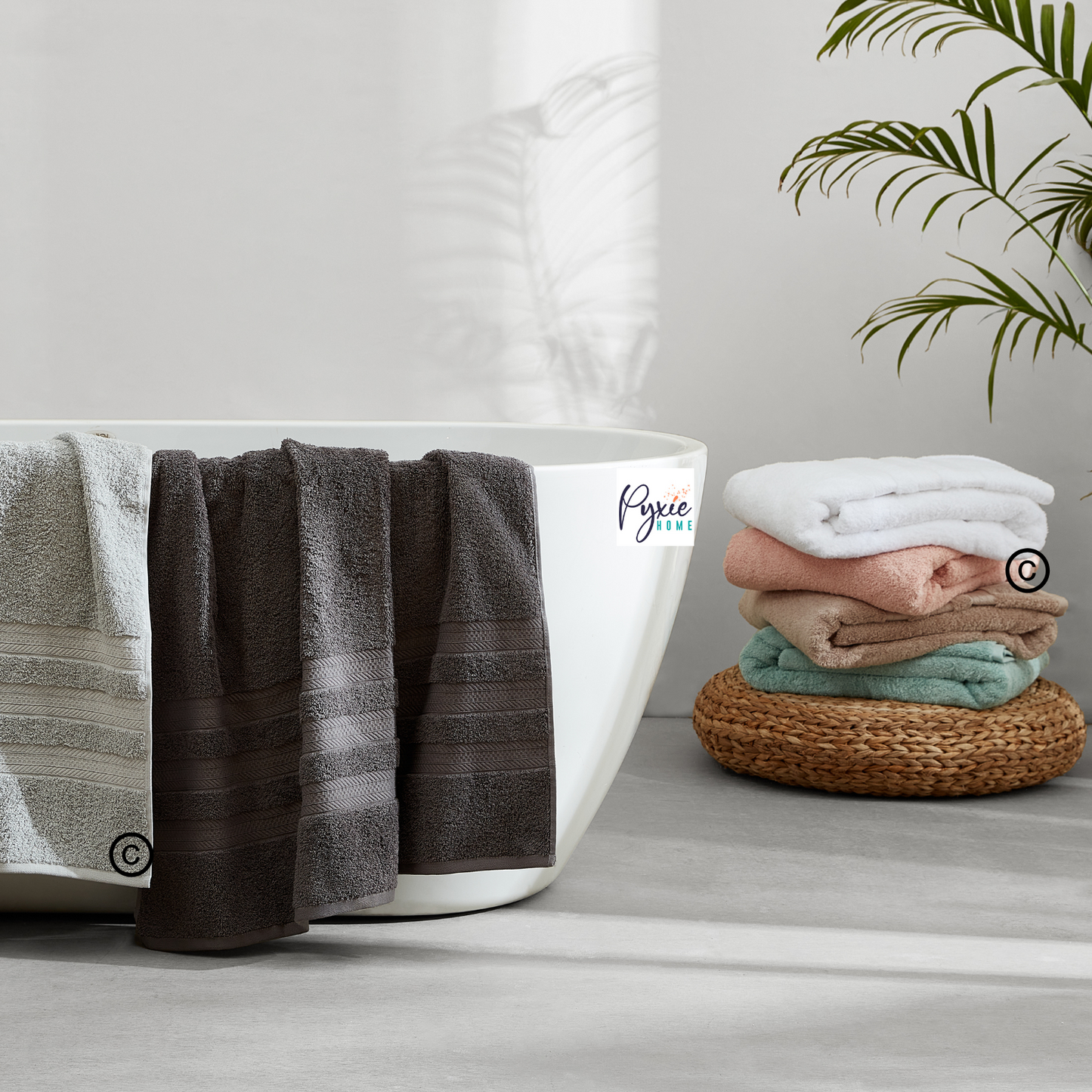 Plus Size - Extra Large Bath Towel - Oversized Ultra Bath Sheet - 100% Cotton - LIGHT BLUE COLOR