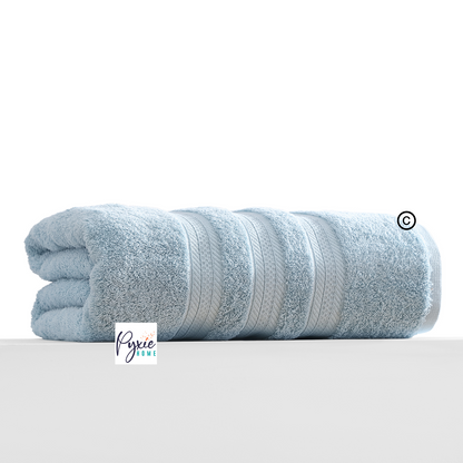 Plus Size - Extra Large Bath Towel - Oversized Ultra Bath Sheet - 100% Cotton - LIGHT BLUE COLOR
