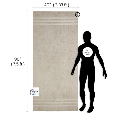 Extra Large Bath Towel - Oversized Ultra Bath Sheet - 100% Cotton - TAUPE COLOR